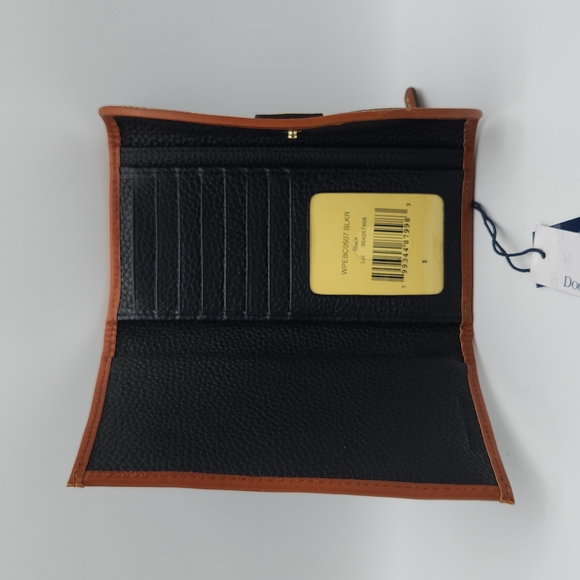 New Dooney & Bourke Pebble Grain Continental Clutch Black - Picture 9 of 13